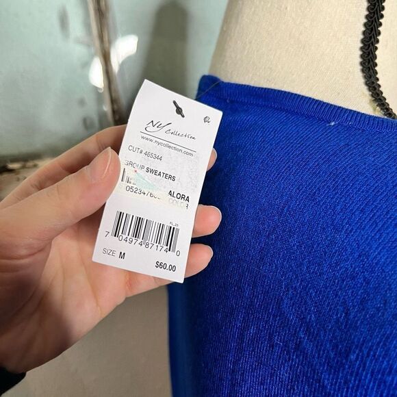 NY Collection Round Neck Long Sleeve Grommet Design Mini Dress Size Medium - Picture 8 of 11